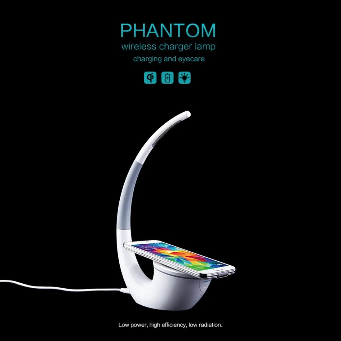 2 In 1 Wireless Charger & Led Light With Usb Port