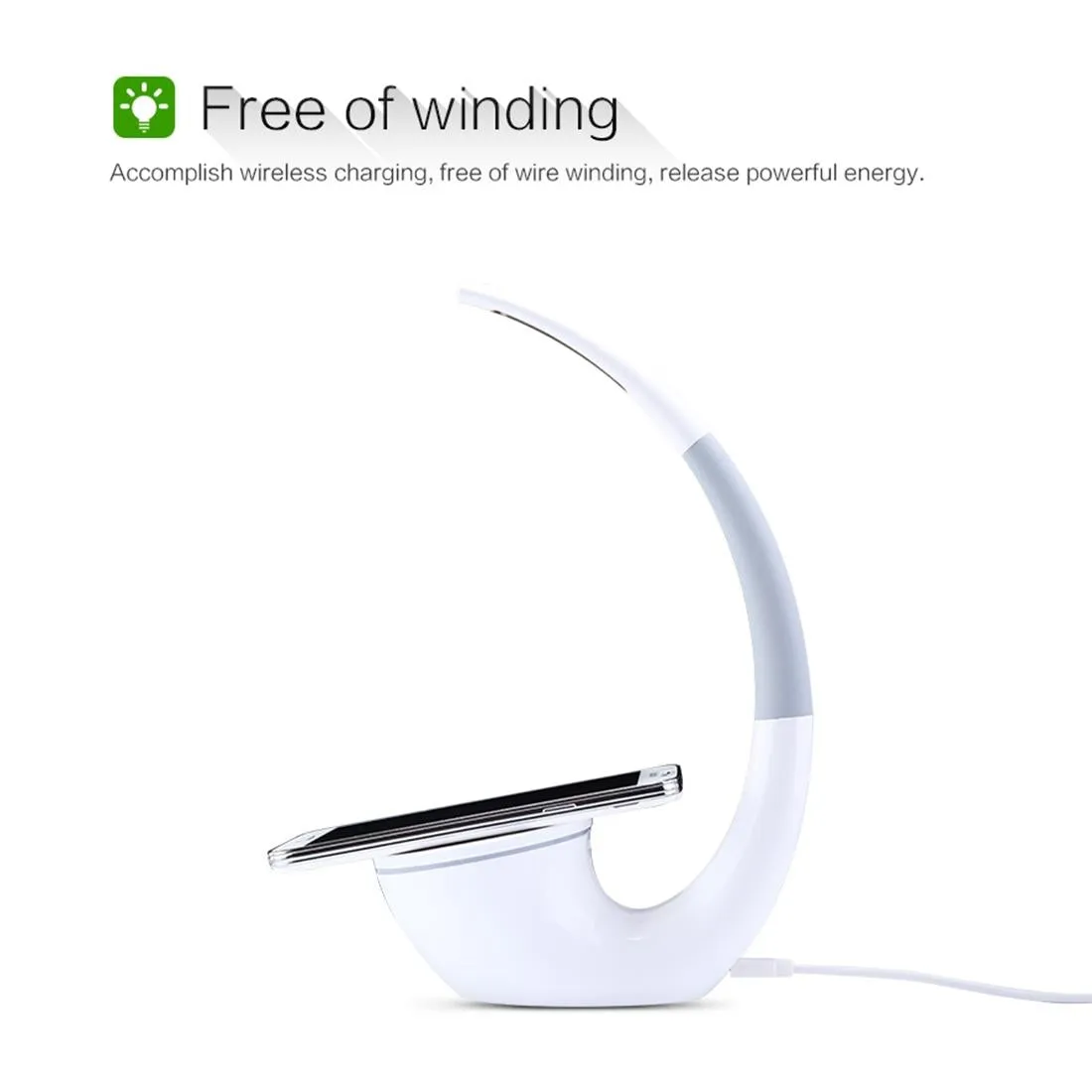 2 In 1 Wireless Charger & Led Light With Usb Port