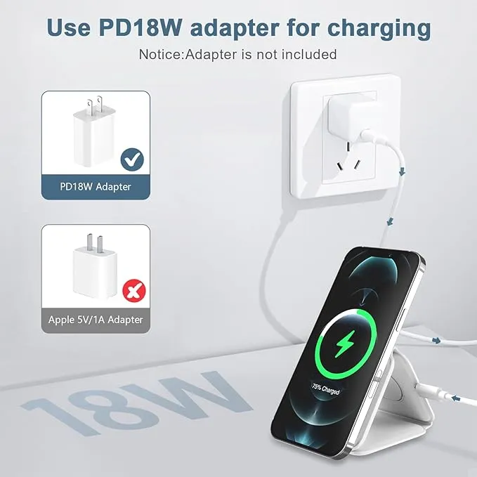 3-in-1 Foldable Magnetic Wireless Charging Station, Foldable Wireless Charging Pad