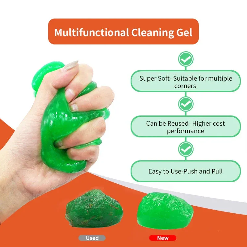 3Pc Car Vent Dust Cleaning Gel Reusable Magic Cleaner