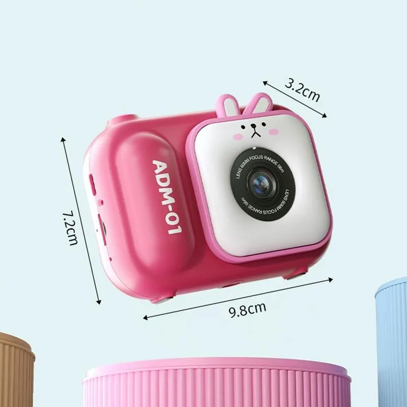 48MP Dual Lens Kids Digital Camera with 2.4" IPS Screen & 32GB TF Card | Blue Fox | With 64GB TF Card | Pink Bunny