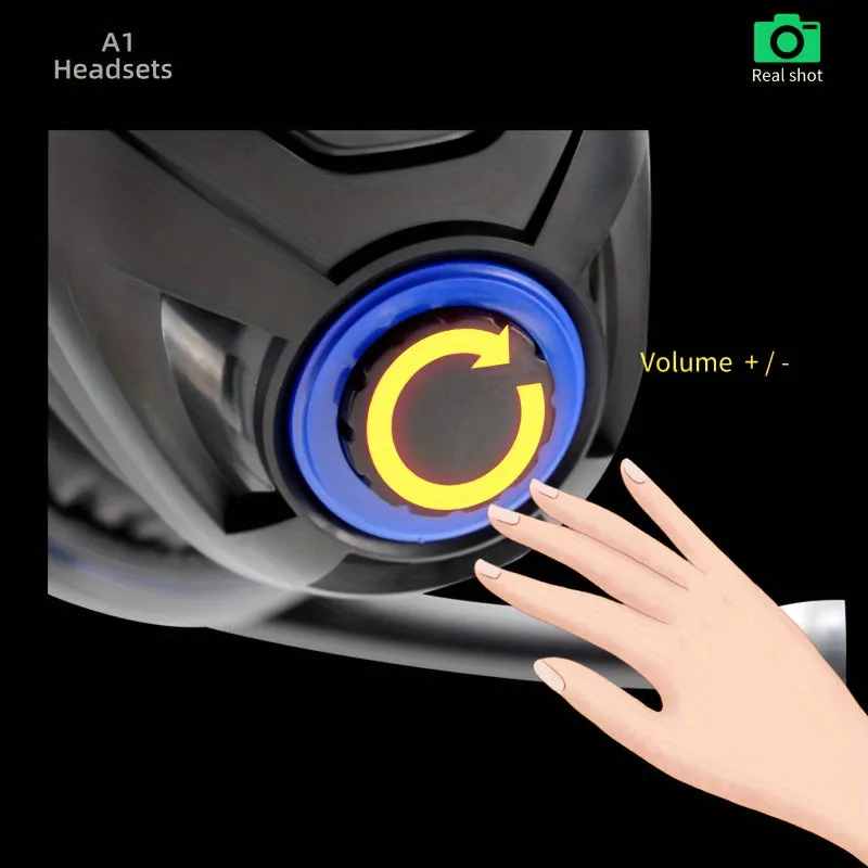 A1 Gaming Headset With Microphone E-sports Computer Wired Headset Noise Reduction Desktop Notebook Stereo Light-emitting Chicken Online Class Learning And Office [single Plug Version] 3.5 Single Plug