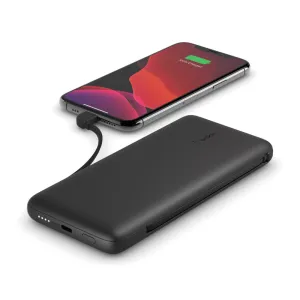 BELKIN Boost Charge 10K PD Power Bank with Integrated Lightning   USB-C - Black
