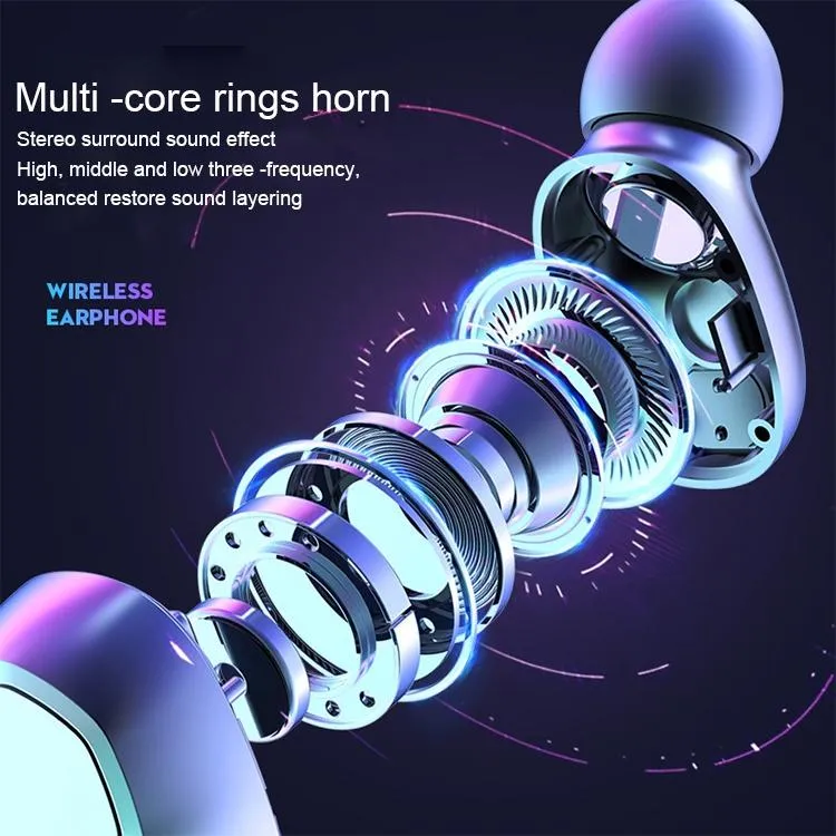 Black True Wireless Bluetooth Earbuds