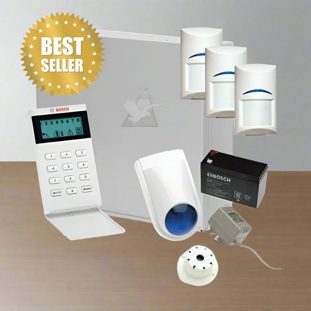 Bosch Solution 3000 Alarm System, 3 x Quad Detectors   Icon Code pad