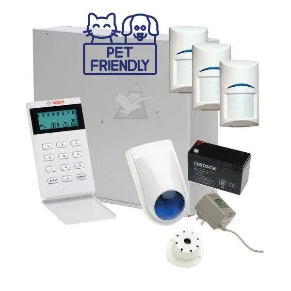 Bosch Solution 3000 Alarm System with 3 x Tritech Detectors  Icon Code pad