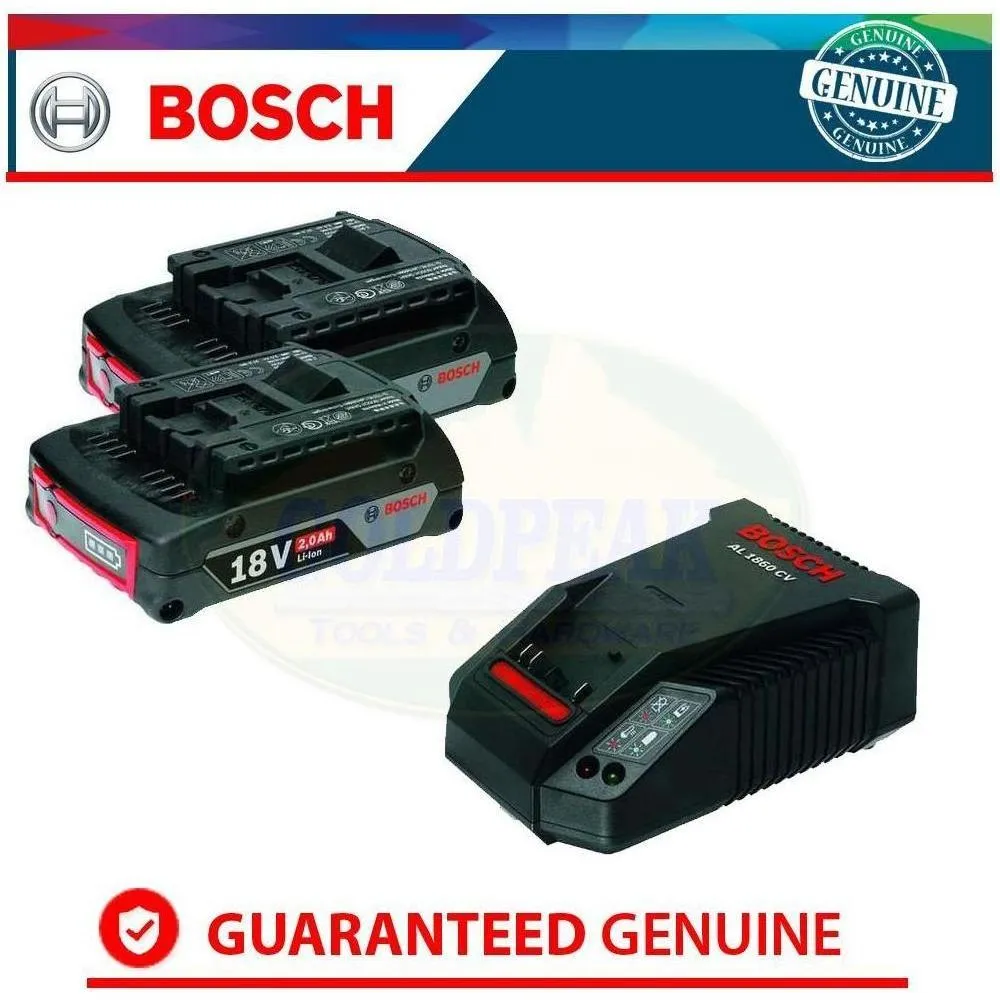Bosch Starter Kit 18 V 2.0AH Battery AL 1860 CV Charger