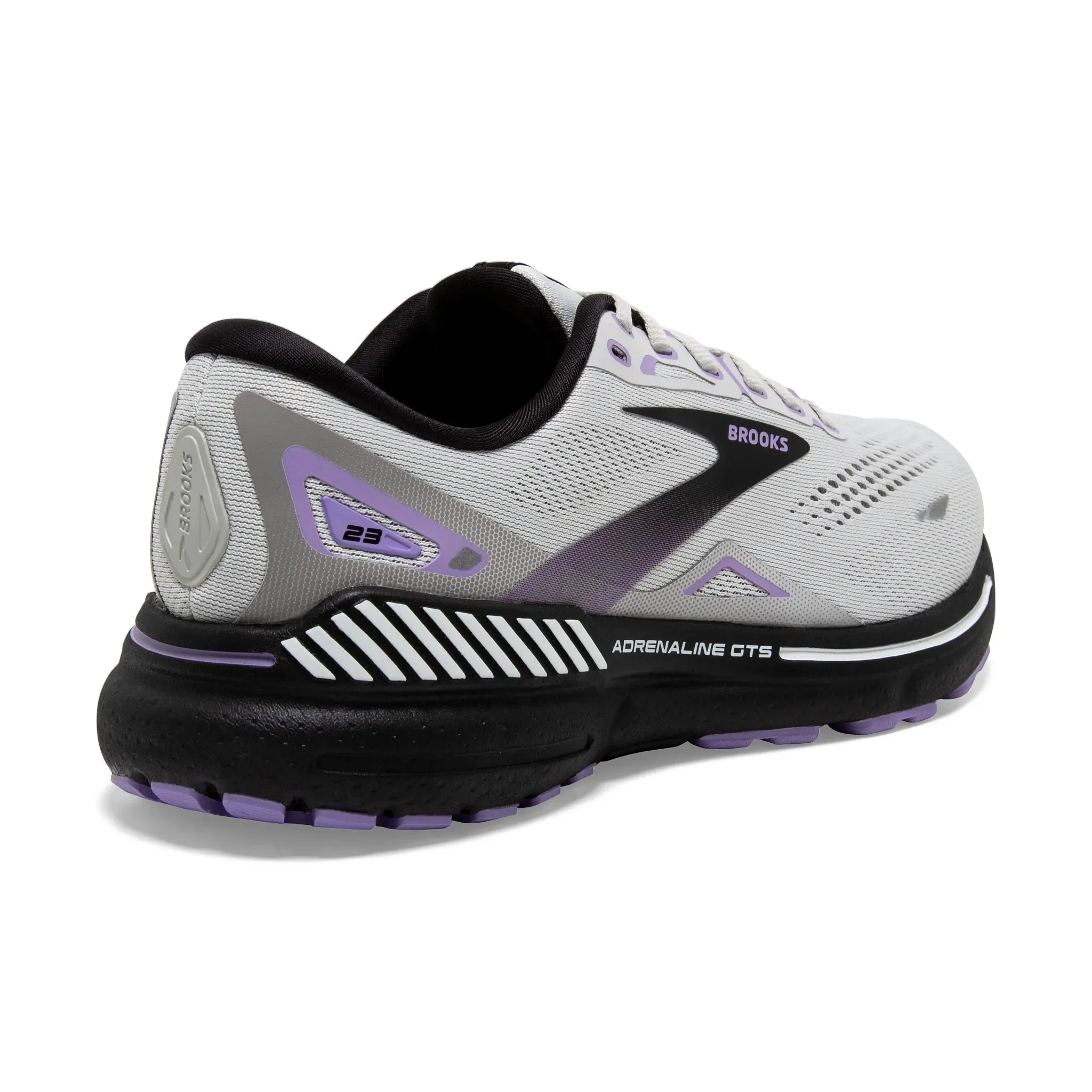Brooks Women's 120381 039 Adrenaline GTS 23  Grey Blac Purple Cushion Support Running Shoes