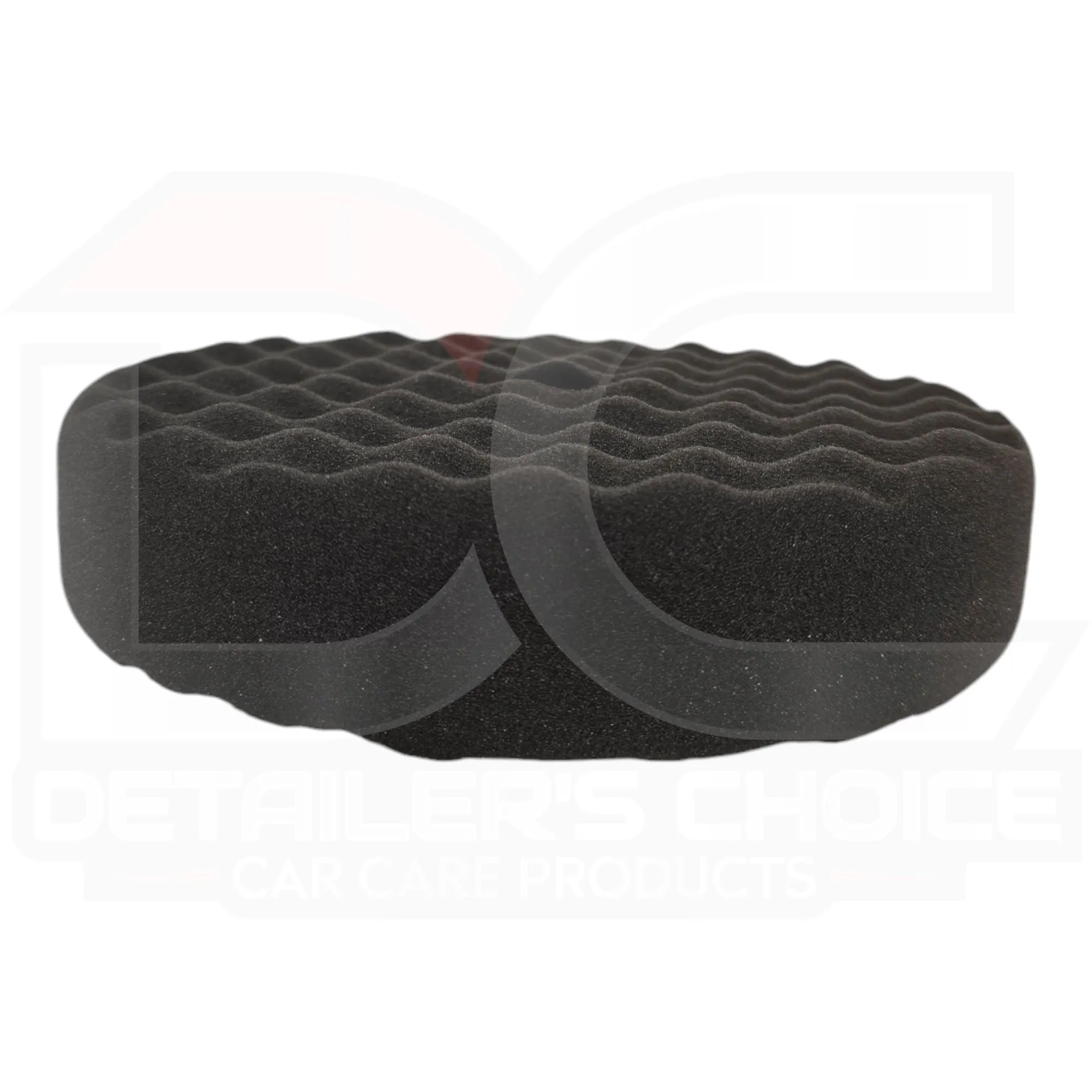 Buff and Shine 8" - 820SP 8" Black Finishing Waffle Foam Double Sided Snap Pad