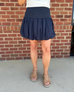 Casey Bubble Skirt in Navy
