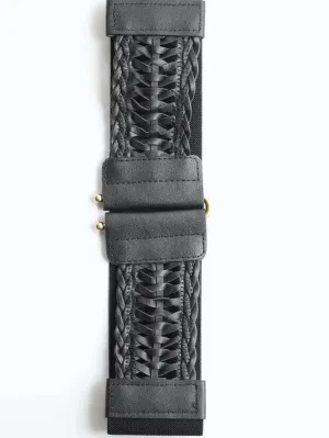 Comfortable Vegan Leather Braided Waist Belt