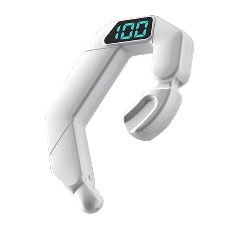 Digital Display Bone Conduction Bluetooth Headset - Sporty Design