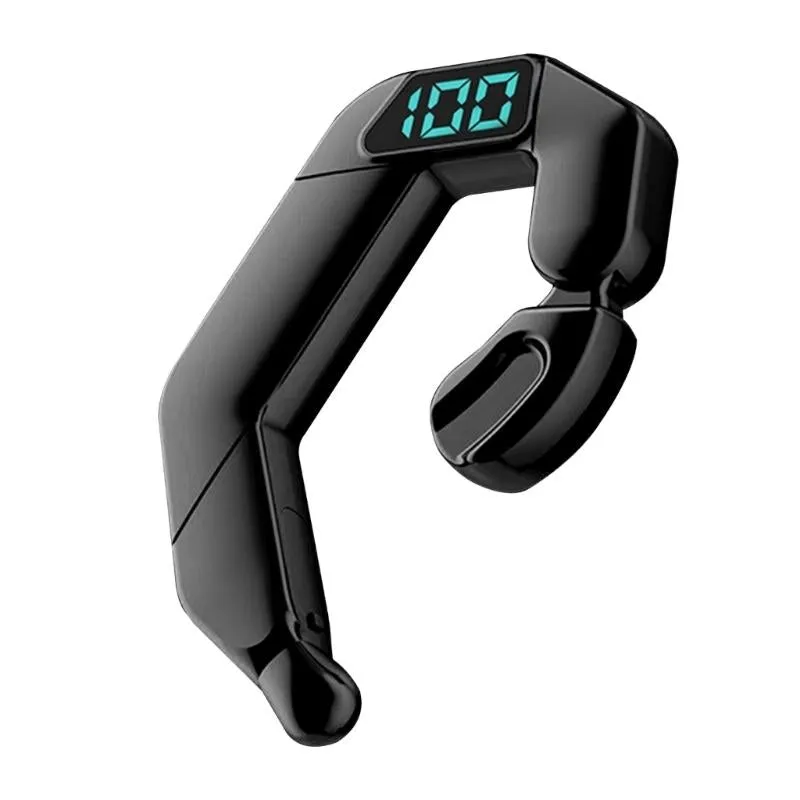 Digital Display Bone Conduction Bluetooth Headset - Sporty Design