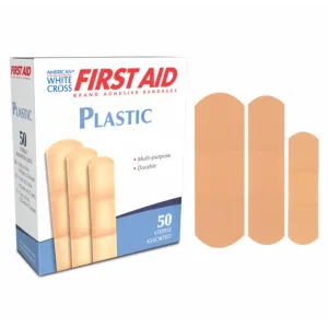 Dukal American White Cross Plastic Adhesive Bandage, Assorted