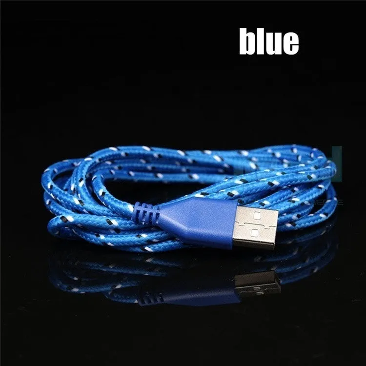 FeelinGirl Multicolor Braided 1M 3FT, 2M 6FT, 3M 10FT USB Data Sync Cable Charger Line for iPhone / iPad / iPod Touch