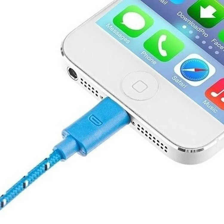 FeelinGirl Multicolor Braided 1M 3FT, 2M 6FT, 3M 10FT USB Data Sync Cable Charger Line for iPhone / iPad / iPod Touch