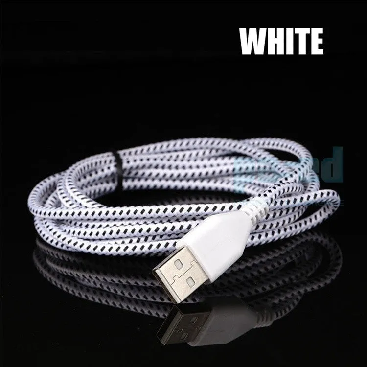 FeelinGirl Multicolor Braided 1M 3FT, 2M 6FT, 3M 10FT USB Data Sync Cable Charger Line for iPhone / iPad / iPod Touch