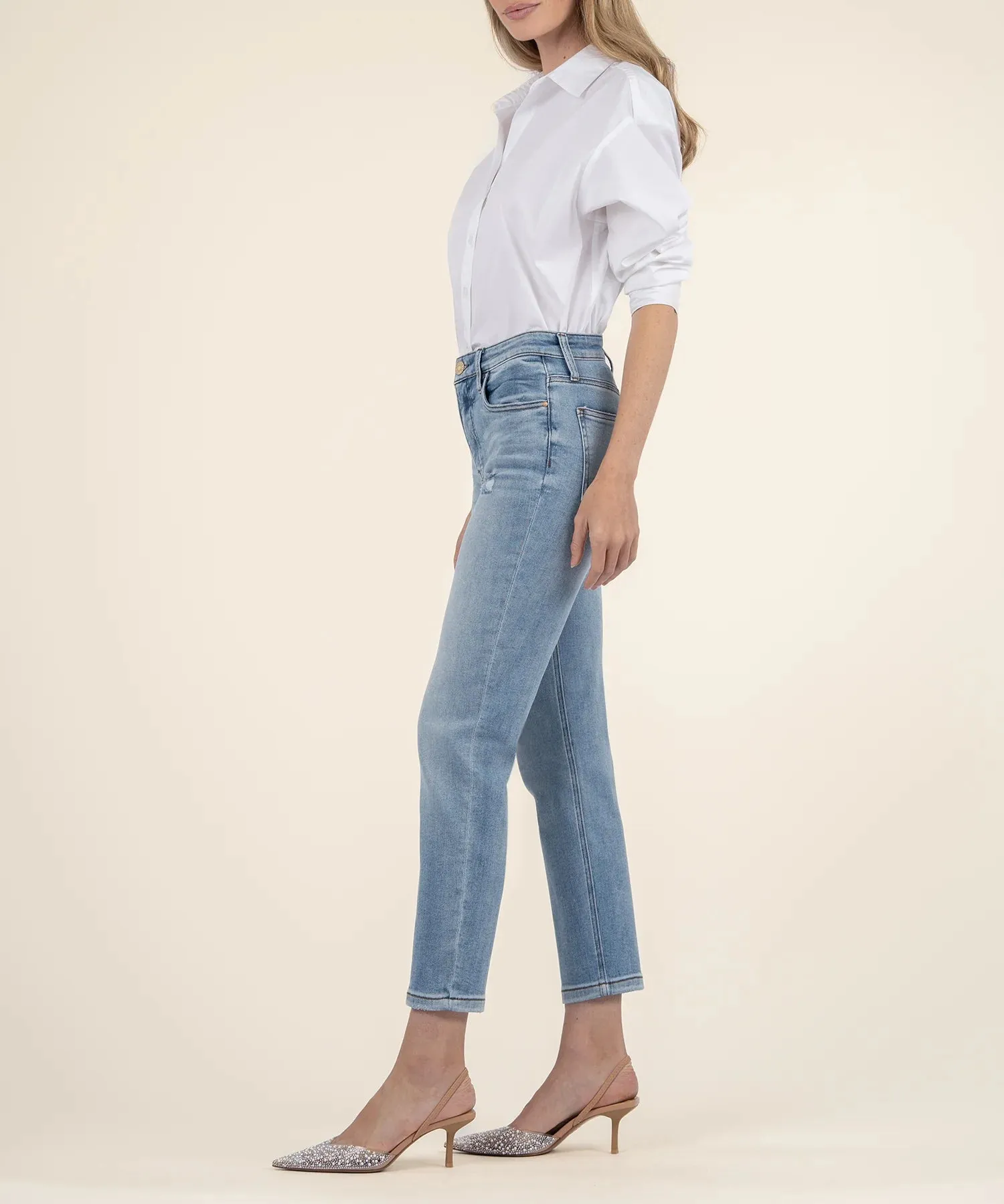 Kut From The Kloth Rachael High Rise Fab Ab Mom Regular Hem In Recognition
