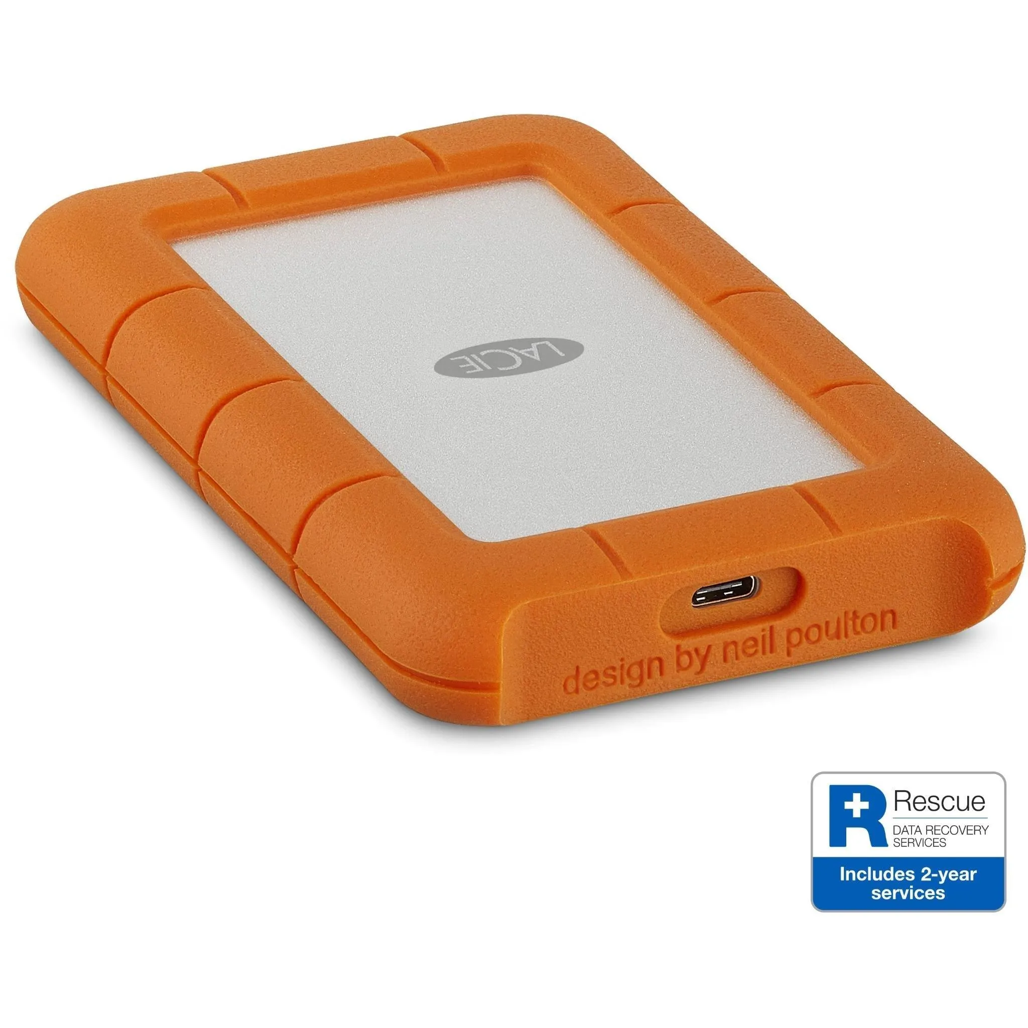 LaCie Rugged 2TB USB-C Portable Rugged Drive