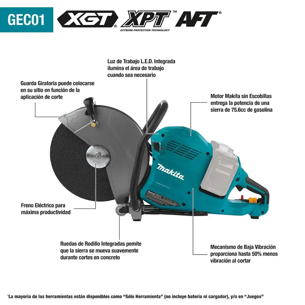 Makita - 80V max (40V max X2) XGT Brushless 14" Power Cutter Kit