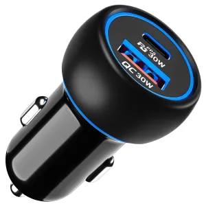 modern USB C Car Charger  60W Type C Fast Car Charger Adapter with USB-C & USB-A Port for iPhone 15 14 13 12 11 Max XS SE iPad Pro Samsung Galaxy Pixel