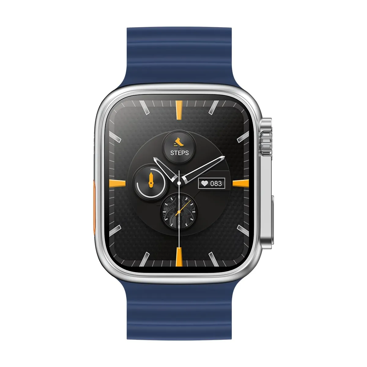pTron Newly Launched Reflect Pro Smartwatch, Bluetooth Calling, 1.85" Full Touch Display, 600 NITS, Digital Crown, Metal Frame, 100  Watch Faces, HR, SpO2, Voice Assist, 5 Days Battery Life (Blue)