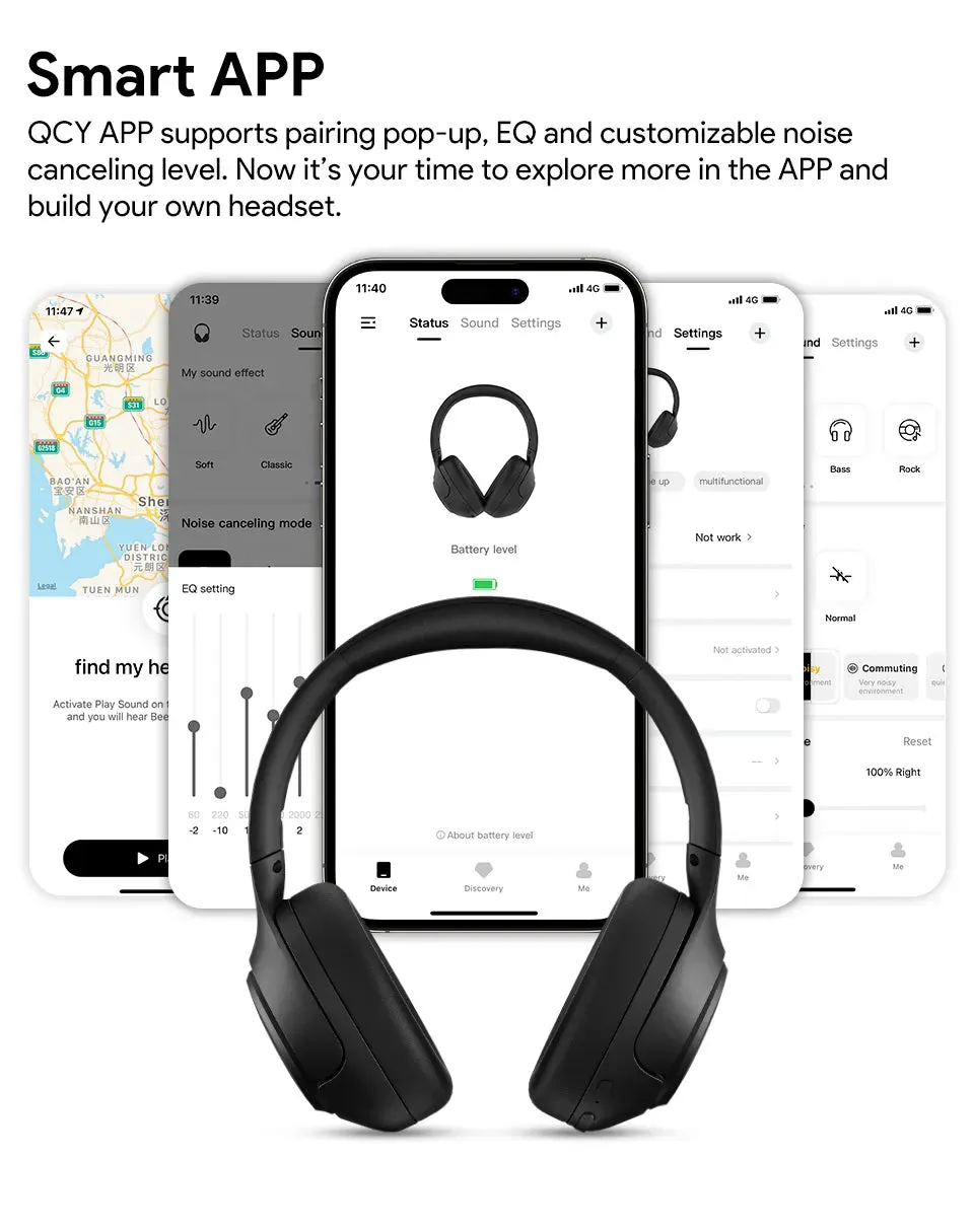 QCY H3 ANC Wireless Headphones Bluetooth 5.4