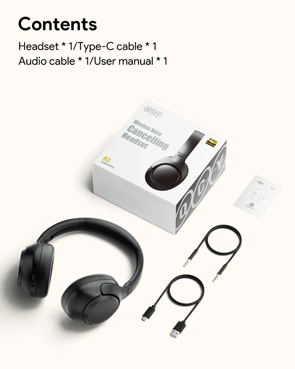 QCY H3 ANC Wireless Headphones Bluetooth 5.4