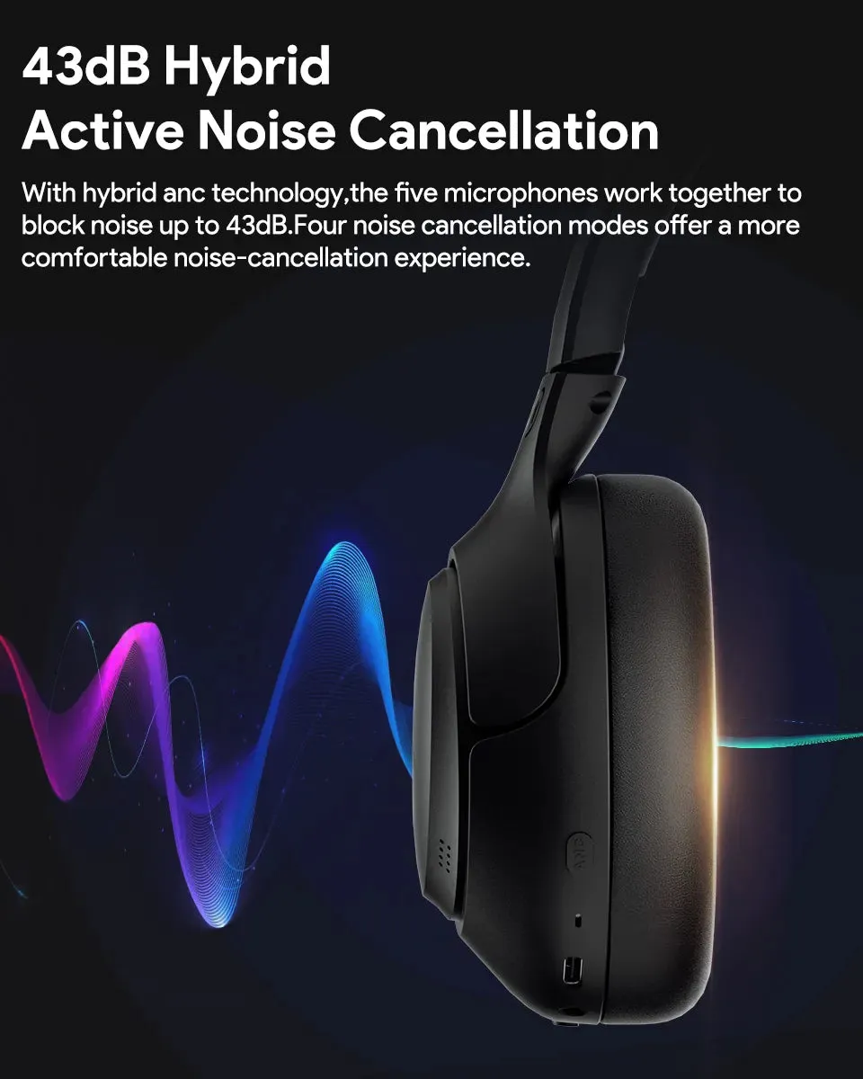 QCY H3 ANC Wireless Headphones Bluetooth 5.4