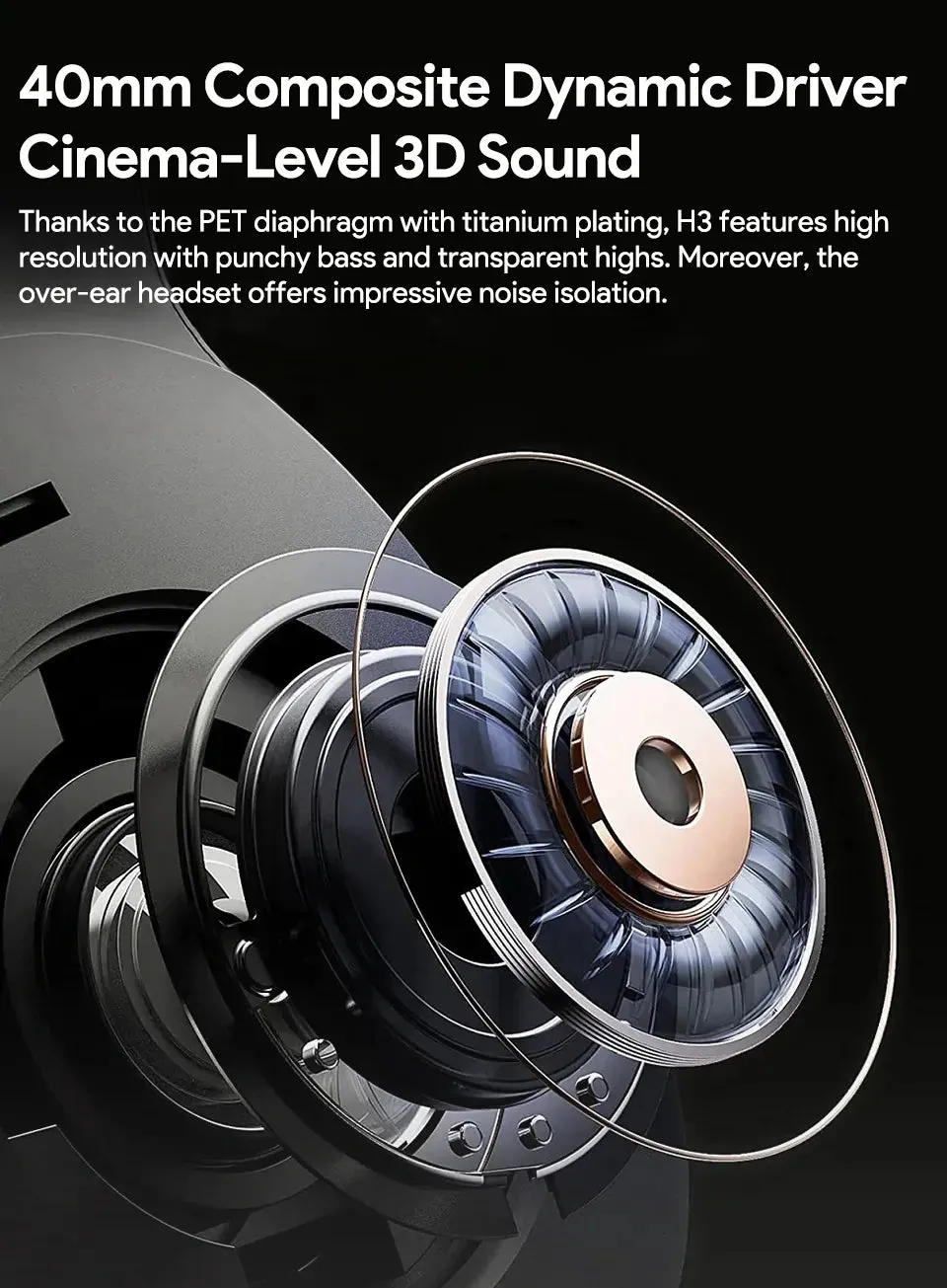 QCY H3 ANC Wireless Headphones Bluetooth 5.4