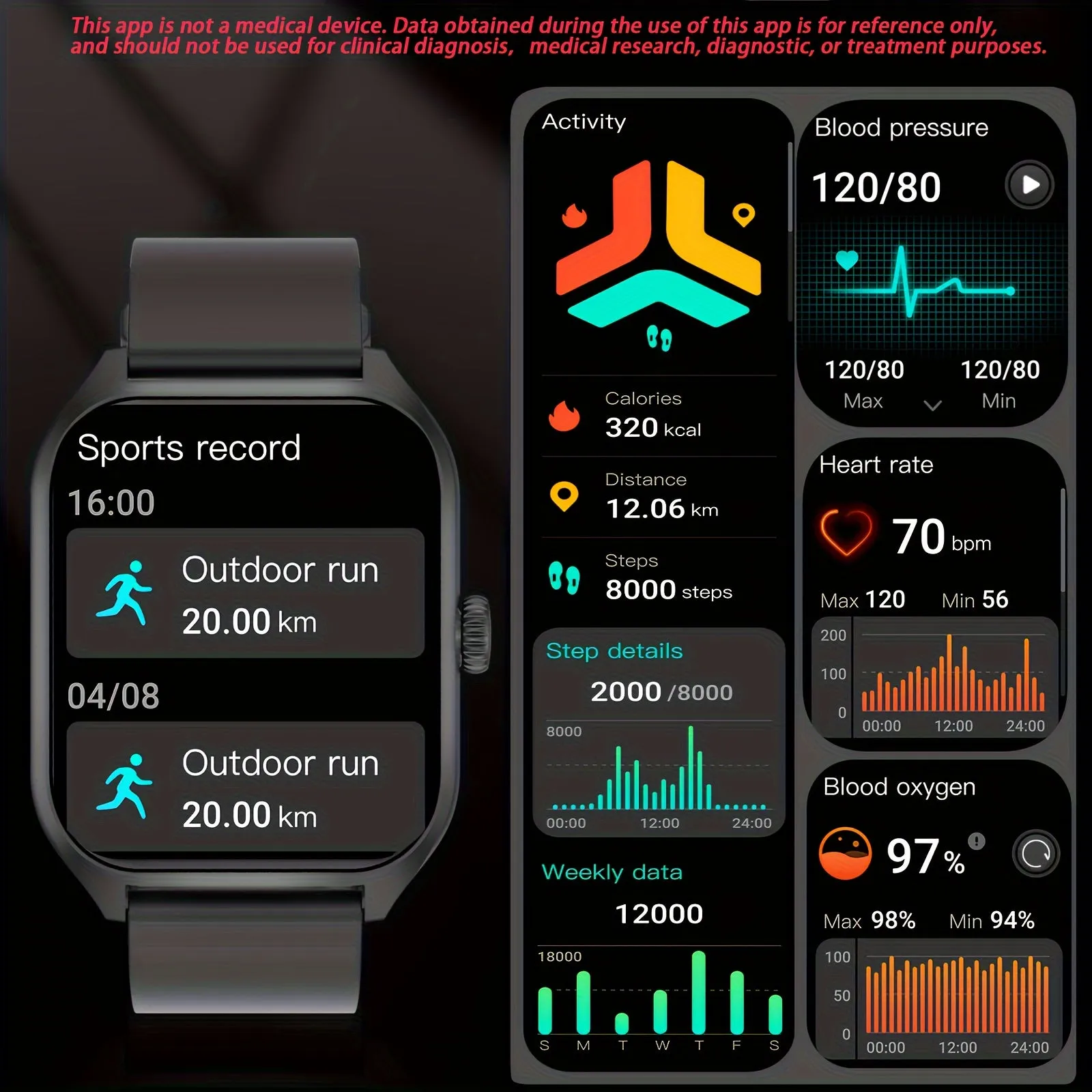 Smart Watch For Men Women (Answer/Make Calls), 4.98cm HD Touch Screen Fitness Watch, 112 Sports Modes, IP67 Waterproof Activity Trackers Compatible With Android IOS
