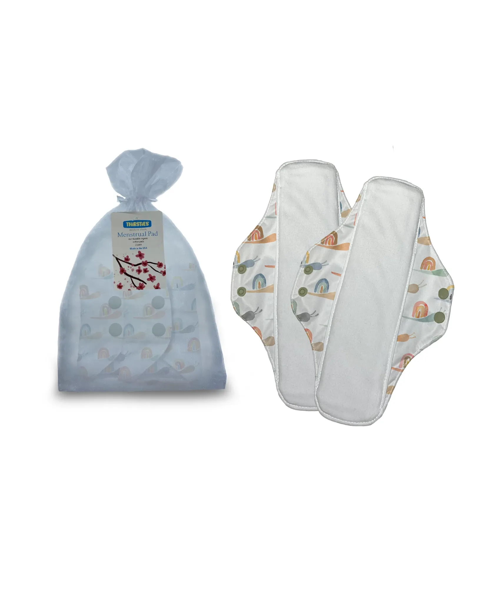 Thirsties Organic Cotton Menstrual Pads - 2 pack