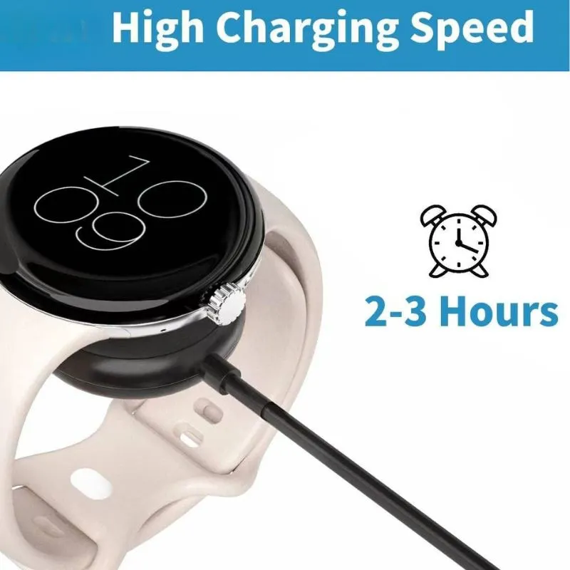 THRE【2 Pack】For Google Pixel Watch Charger Charging Cable USB Magnetic 100cm