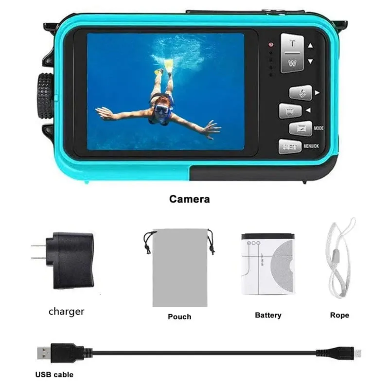 Waterproof Digital Double Screen Camera