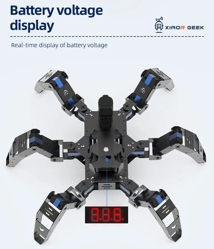 XR-R1 Artificial Intelligence Hexapod Bionic Robot Kit for Raspberry Pi 4B programming