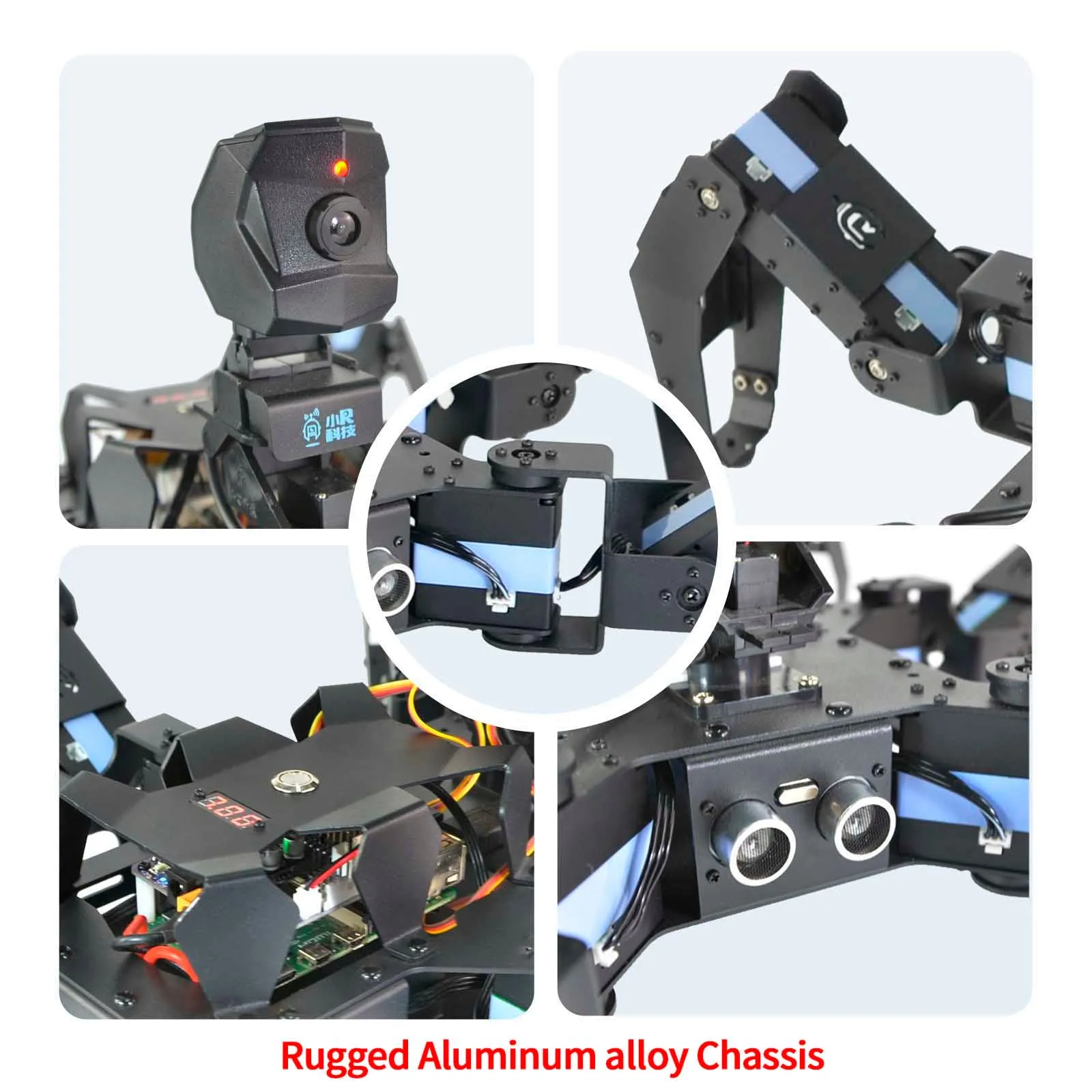 XR-R1 Artificial Intelligence Hexapod Bionic Robot Kit for Raspberry Pi 4B programming