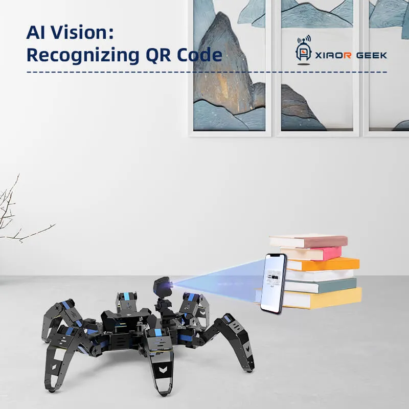 XR-R1 Artificial Intelligence Hexapod Bionic Robot Kit for Raspberry Pi 4B programming
