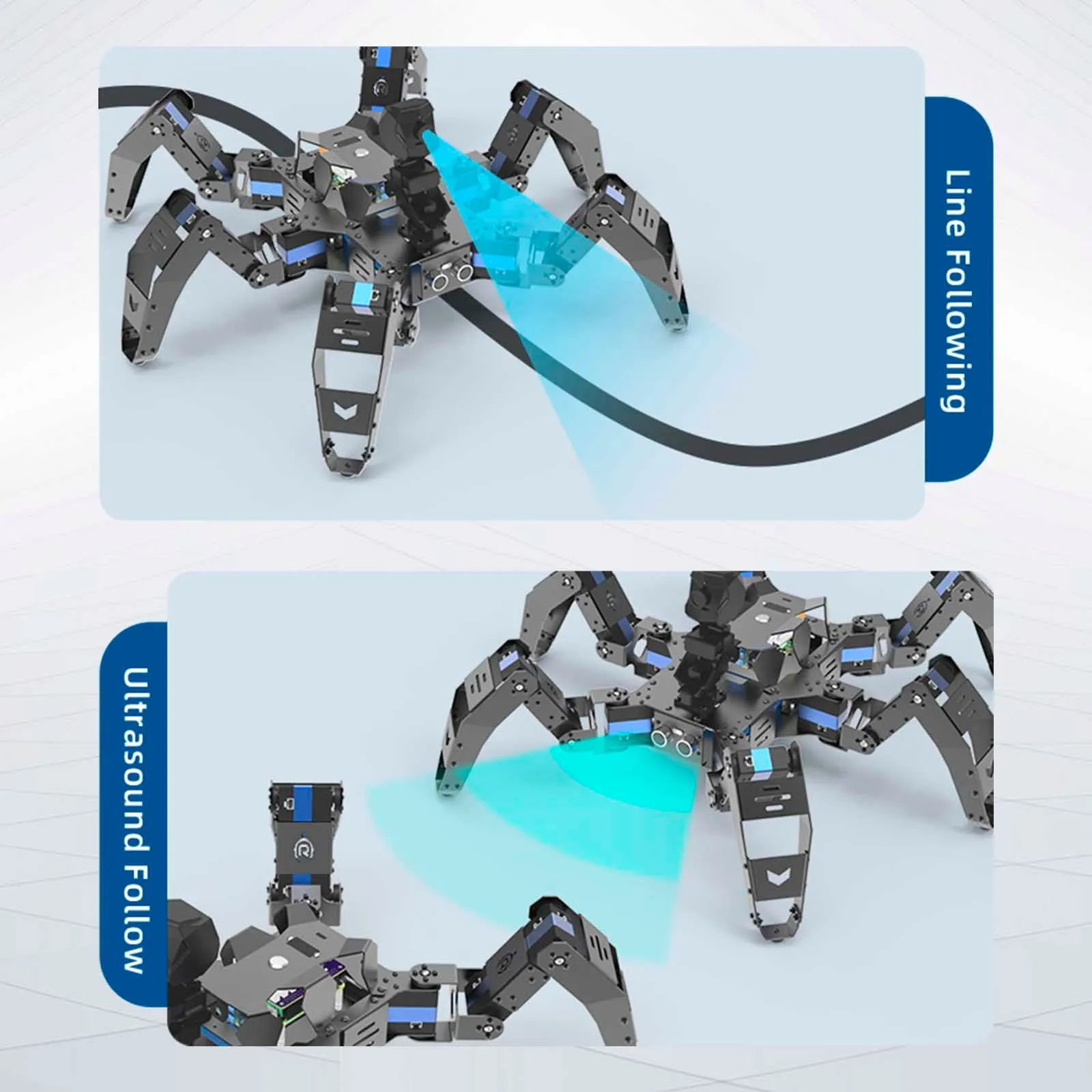 XR-R1 Artificial Intelligence Hexapod Bionic Robot Kit for Raspberry Pi 4B programming