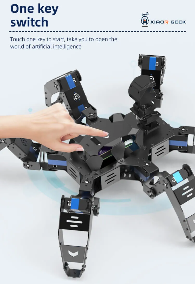 XR-R1 Artificial Intelligence Hexapod Bionic Robot Kit for Raspberry Pi 4B programming