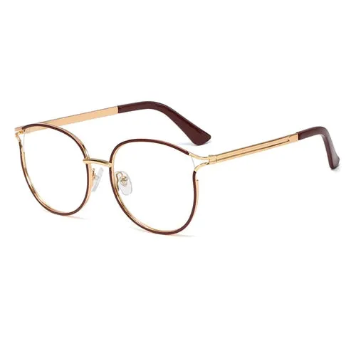 YDO New Round Glasses Frame Women Oversized Clear Lens Optical Glasses Transparent Fashion Ladies Eyeglasses Frame TR90 Eyewear